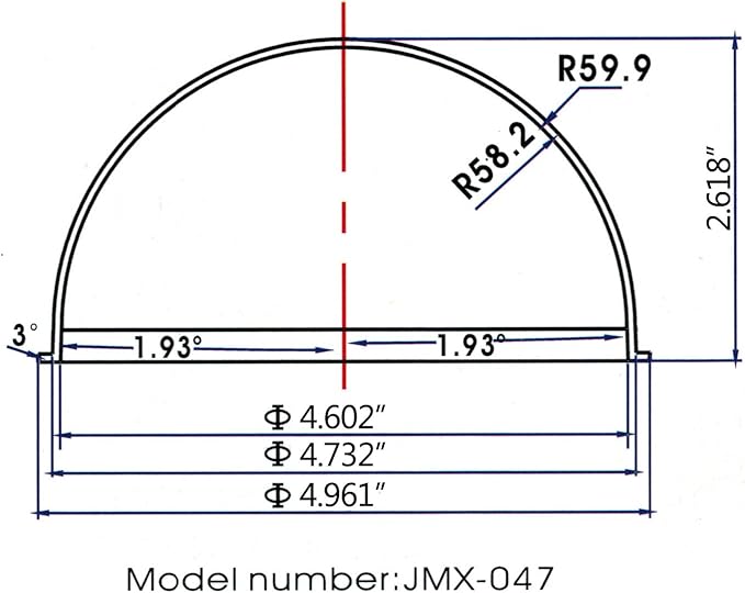 JMX Acrylic/PC CCTV Replacement Clear Camera Dome Cover Security Camera Housing Pet Dog Fence Window Skylight Window (4.7 Inches, Transparent)