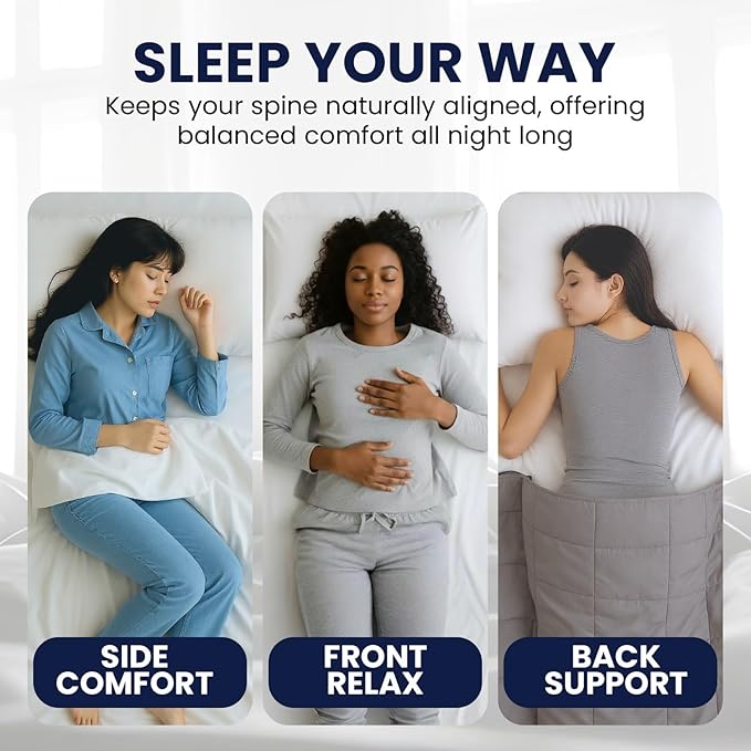Bed Pillows for Sleeping, Set of 2 – Cooling, Hotel Quality with Soft Down Alternative Fill for Back, Stomach & Side Sleepers | White 100% Cotton Queen
