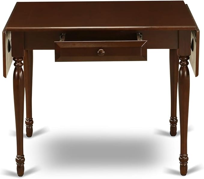 East West Furniture MZT-MAH-T Monza Kitchen Table - a Rectangle Dining Table Top with Dropleaf & Stylish Legs, 36x54 Inch, Mahogany
