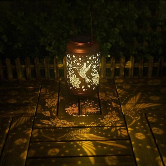 Mothers Day Gifts for Mom Grandma - Birthday Day Gifts for Women, Garden Decor Solar Lantern, Home Docor Solar Lamps, Hummingbird Solar Lights Outdoor Waterproof, Decorations Outside for Yard