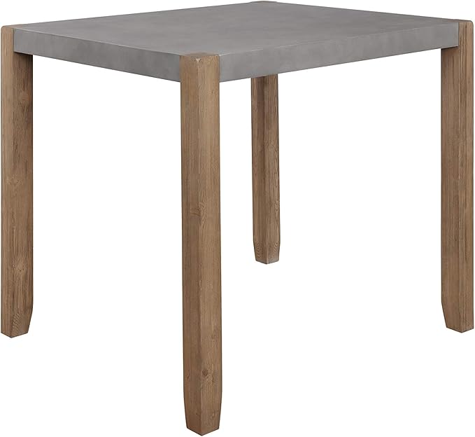 Alaterre Furniture Newport Dining Table Set, Concrete Gray