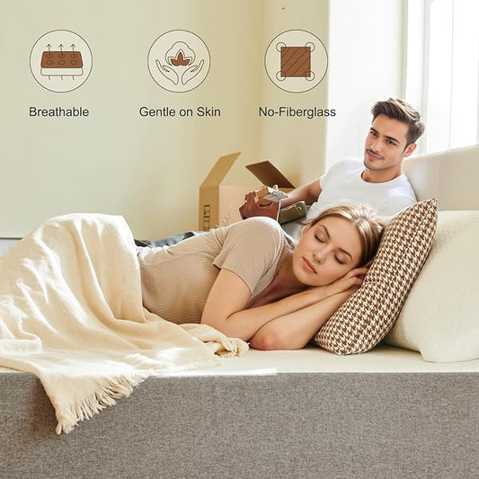 Full Size Mattress,8 Inch No Fiberglass Gel Memory Foam Full Mattress in a Box,Pressure Relief with Medium Firm Support,75" X 54" X 8",Medium Firm,Grey