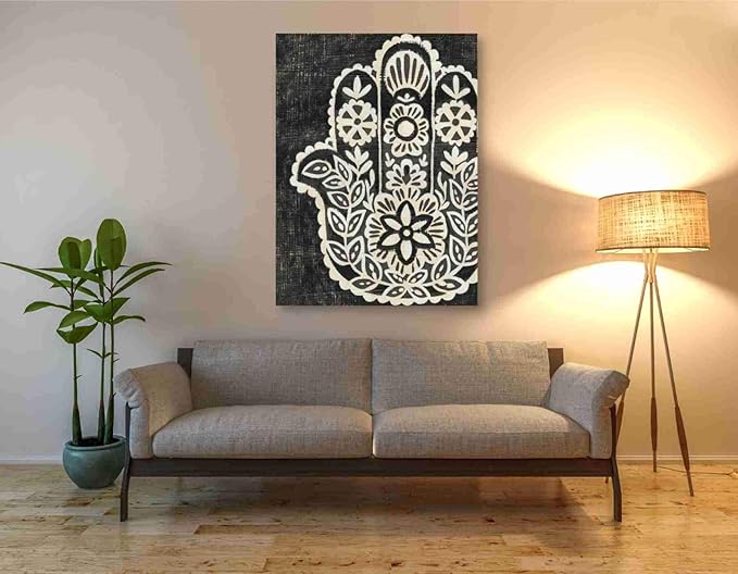 Epic Graffiti 'Night Hamsa II' by Chariklia Zarris Canvas Wall Art, 40"x54"