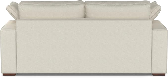 SIMPLIHOME Charlie Sofa in 100% Recycled Polyester Tightly Woven Performance Fabric, Cream, 78-inches Wide, Handcrafted Contemporary Style Loveseat Sofa or Couch for Living Room