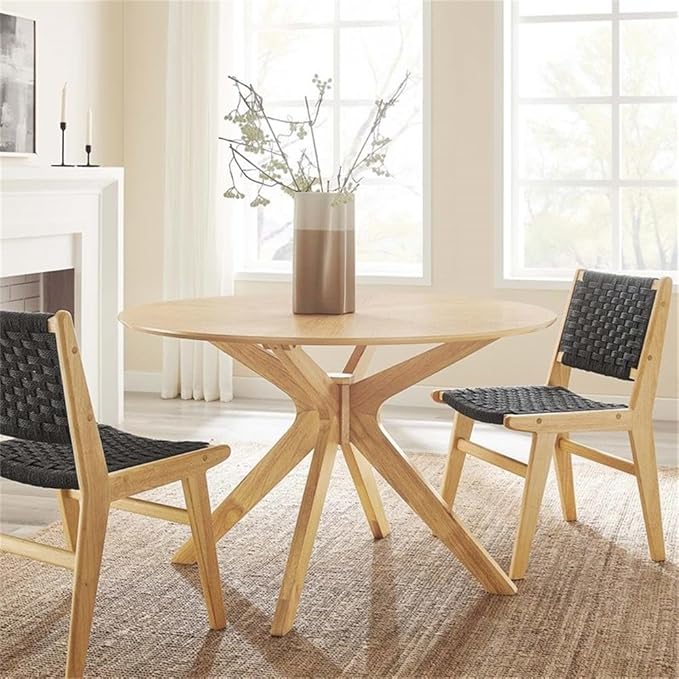Modway EEI-3847-OAK Crossroads 47" Round Wood Dining Table, Oak