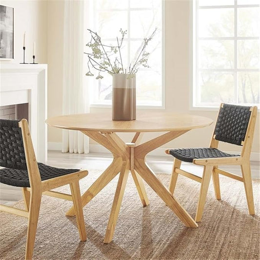 Modway EEI-3847-OAK Crossroads 47" Round Wood Dining Table, Oak