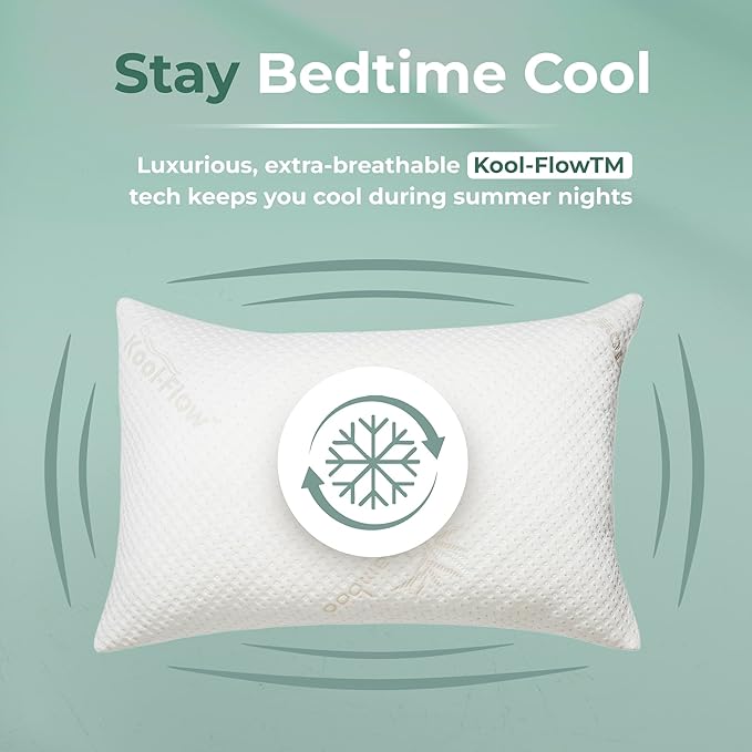 Snuggle-Pedic Shredded Memory Foam Pillow - The Original Cool Pillows for Side, Stomach & Back Sleepers - Sleep Support That Keeps Shape - College Dorm Room Essentials for Girls and Guys - Queen