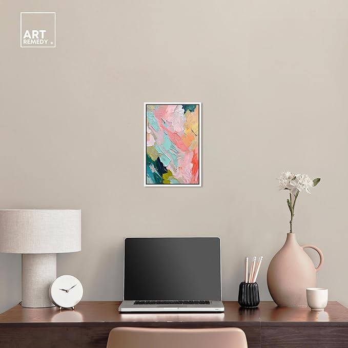 Art Remedy Pastel Layers Canvas Pastel Wall Art, White Frame, 10" x 15"