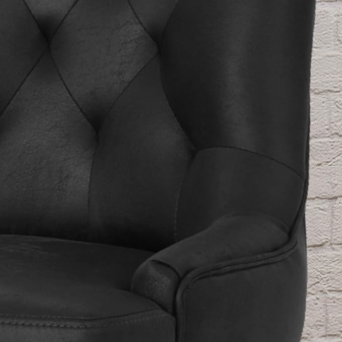 Christopher Knight Home Sarah Traditional Microfiber Dining Chairs (Set of 2), Black