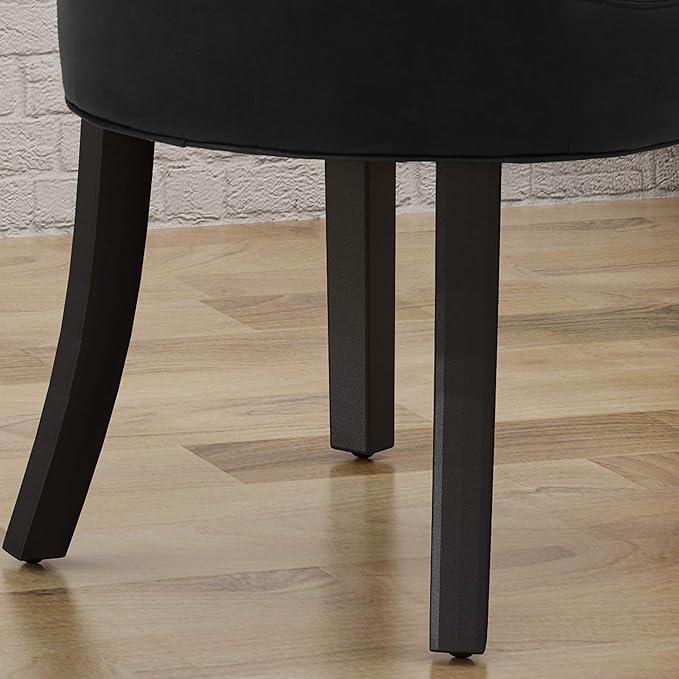 Christopher Knight Home Sarah Traditional Microfiber Dining Chairs (Set of 2), Black