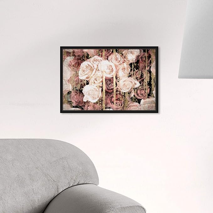 The Oliver Gal Artist Co. Floral and Botanical Framed Wall Art Canvas Prints 'Shabby Chic Romance' Florals