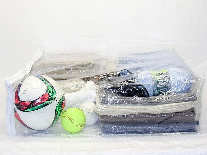 10-Pack Clear Vinyl Zippered Storage Bags 24 x 27 x 7 Inch for Comforters and Bedding Sets