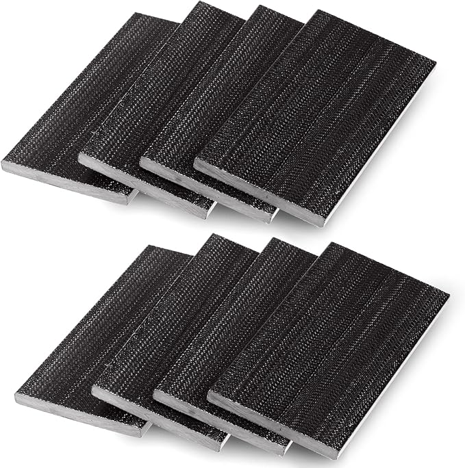 Tondiamo 8 Pcs Black Patio Chair Spring Plates Swivel Rocker Chair Fiberglass Spring Plates Replacement Parts for Universal Outdoor Patio Furniture