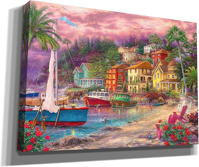 Cortesi Home 'On Golden Shores' by Chuck Pinson, Canvas Wall Art, 26"x18"