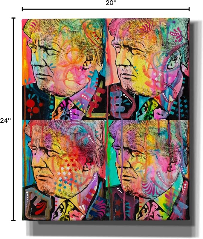 Epic Graffiti 'Trump 4 Up' by Dean Russo, Canvas Wall Art, 20"x24"