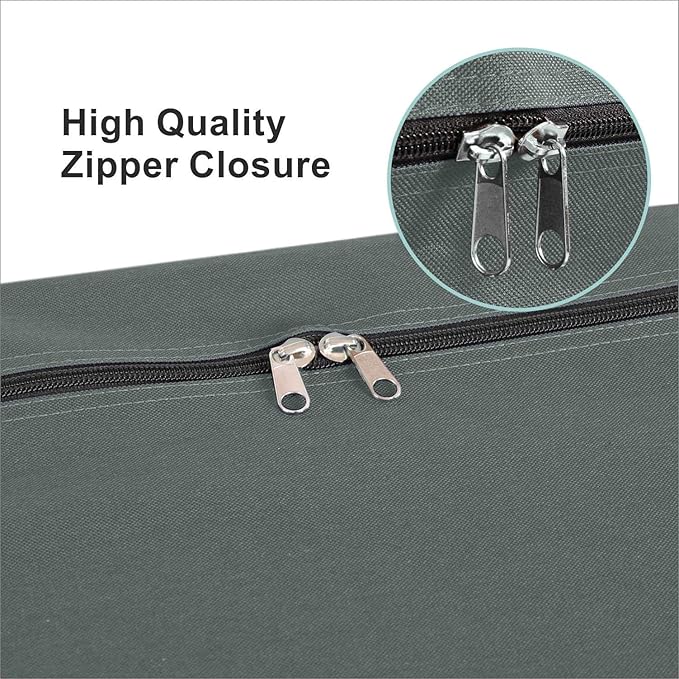 HYPER VENTURE Folding Mattress Storage Bag - Durable Carry Case Fits for Tri-Fold Up to 6 inches Queen Mattress, Grey