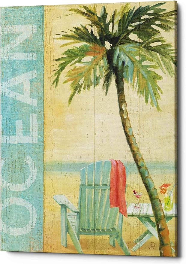 Epic Graffiti 'Ocean Beach II' by Daphne Brissonet, Canvas Wall Art, 26"x34"