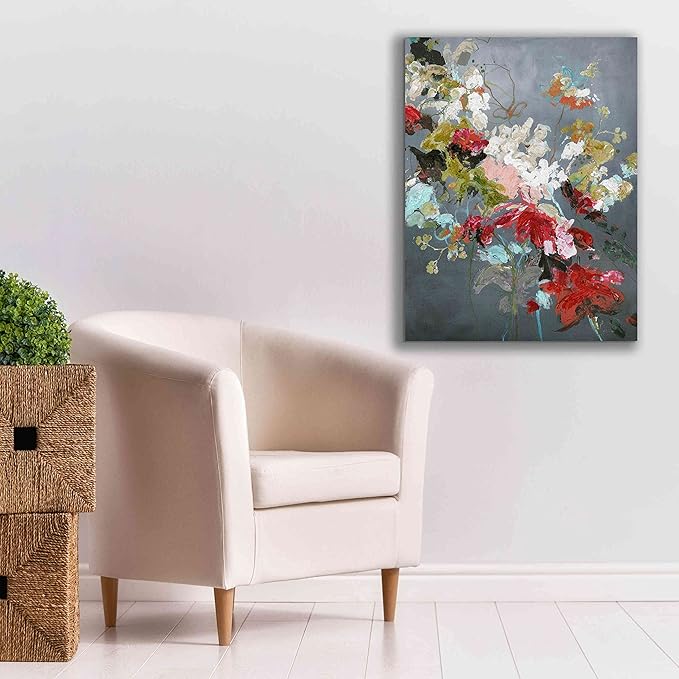 Epic Graffiti 'Abstract Floral 2' by Design Fabrikken, Giclee Canvas Wall Art, 26"x34"