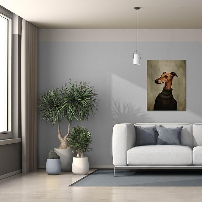 Epic Graffiti 'Green Sweater Dog' by Svetlana Aleynikova Canvas Wall Art, 26" x 34"