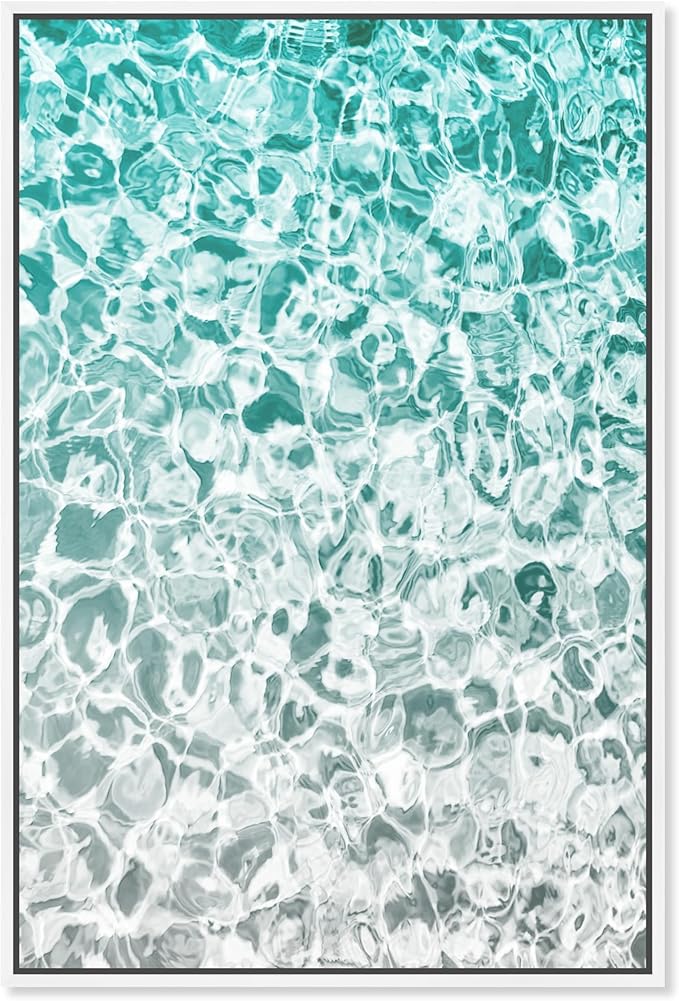 The Oliver Gal Artist Co. Nautical and Coastal Wall Art Framed Canvas Prints 'Clear Aqua Waters' Coastal
