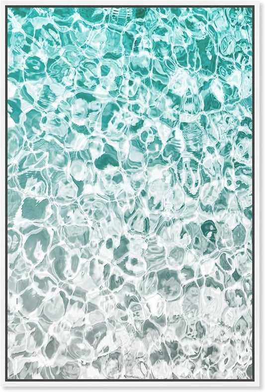 The Oliver Gal Artist Co. Nautical and Coastal Wall Art Framed Canvas Prints 'Clear Aqua Waters' Coastal
