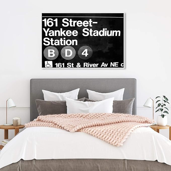 Cities and Skylines Framed Wall Art Canvas Prints 'Yankee Stadium' United States Cities