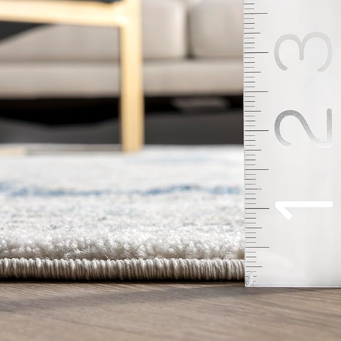 Nuloom Verona Blue/Off-White, 10' x 14', Vintage Medallion, Soft and Cozy, High Traffic, Stain Resistant, Easy Clean, Durable Area Rug for Bedroom, Living Room, Dining Space, Den, Foyer, Entryway