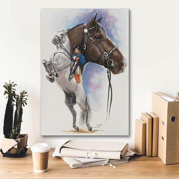 Epic Graffiti 'Lippizaner' by Barbara Keith, Canvas Wall Art, 18"x26"