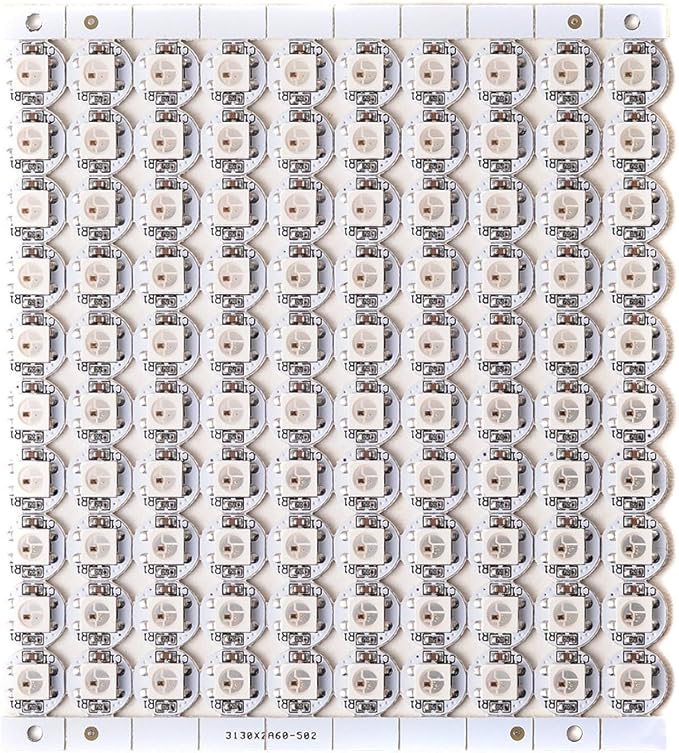 BTF-LIGHTING WS2812B 100PCS 5050SMD Individually Addressable Smart RGB LED Pixel for Arduino Single 1-led RGB LED Module Pixels Color Light White PCB Only DC5V Christmas(No Adapter or Controller)