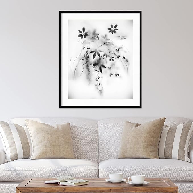 Amanti Art Framed Wall Art Print (35x41) Natural Floral Veil by Teis Albers Framed Poster for Wall Decor, Living Room, Bedroom, Bathroom, Kitchen, Office or Business Artwork from WI, USA