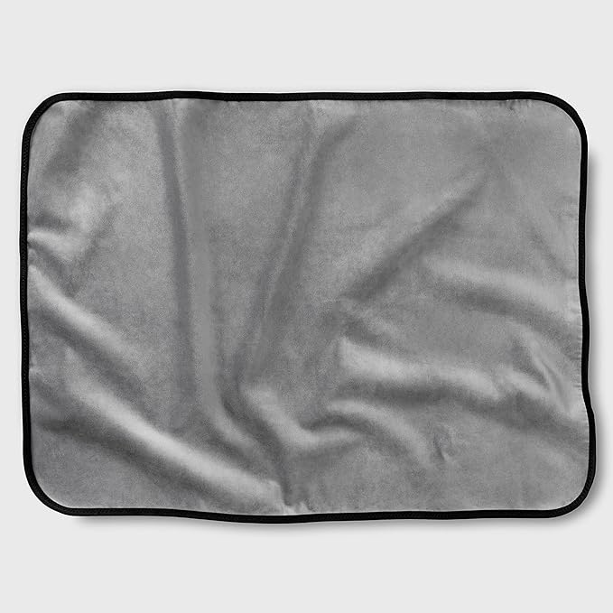 Avana Waterproof Throw - Sensual Blanket for Adults - Made in The USA - Mini Size, Micro-Velvet Grey