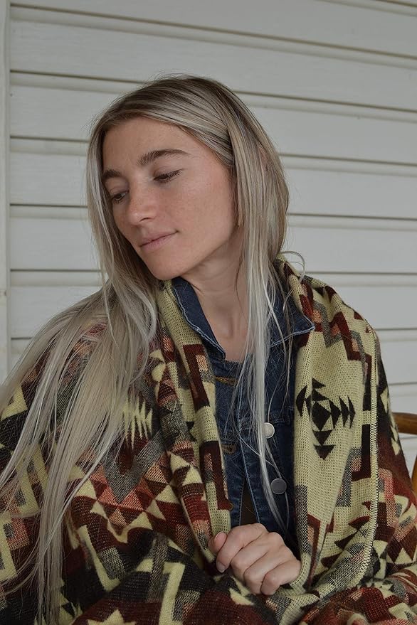 QISU Wool Blanket Throw | Large, Beautiful, Warm, Handmade in Ecuador by Local Artisans |94″ x 78″| Soft, Hypoallergenic & Breathable, Non-Itchy, Scratchy Fabric(Burgundy & Black Diamonds)