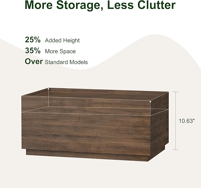 woodtalks Stackable 1 Drawer Dresser, Multi-Purpose Storage Closet Cube Dressers for Bedroom, Storage Cabinet for Entryway, Nightstand Sofa Beside Table Drawer Chest, 23.6 in, Walnut, Brown
