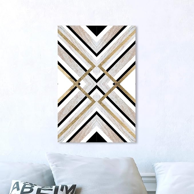Oliver Gal Earthy Lux | Premium Canvas Print. the Abstract Wall Art Decor Collection by Oliver Gal Gallery Wrapped, 16" x 24", Black