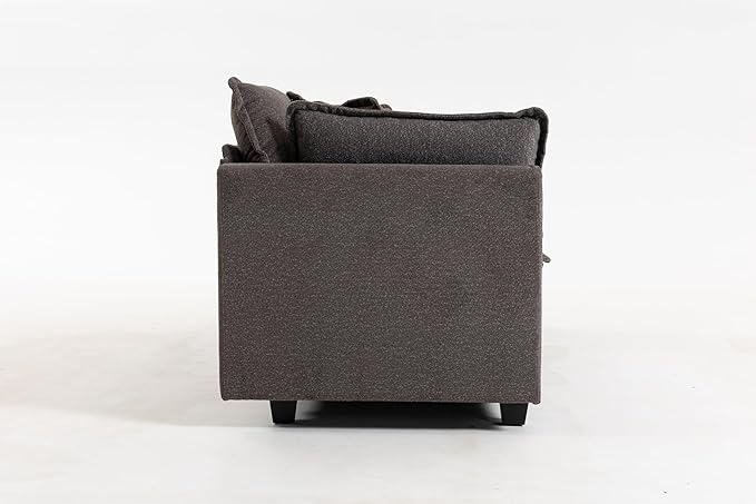 78'' Deep Seat Cloud Loveseat, Chenille Upholstered 2-Seats Modular Sectional Sofa Couch, Modern Comfy Settee Loveseat for Living Room Set, Small Apartment