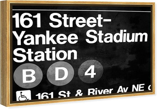 Cities and Skylines Framed Wall Art Canvas Prints 'Yankee Stadium' United States Cities
