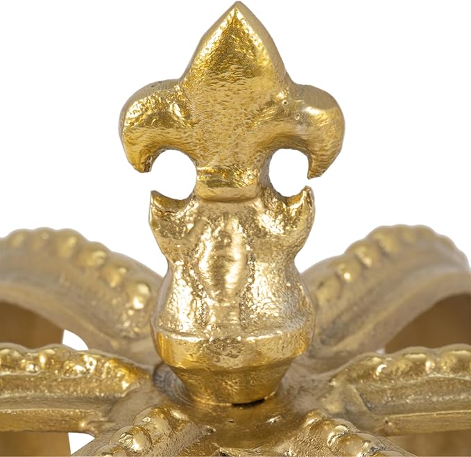 Sagebrook Home 7-Inch Gold Metal Crown Decor - Luxurious Aluminum Home Accent, Elegant Decorative Object for Royal Charm