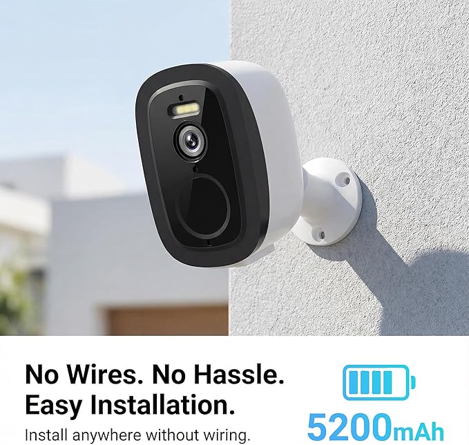 4Pack Security Cameras Wireless Outdoor 2.4G&5G WiFi, 2K Outdoor Cameras for Home Security with AI Motion Detection & Siren,Color Night Vision, 2-Way Talk,Waterproof,Cloud/SD，Works w/Alexa