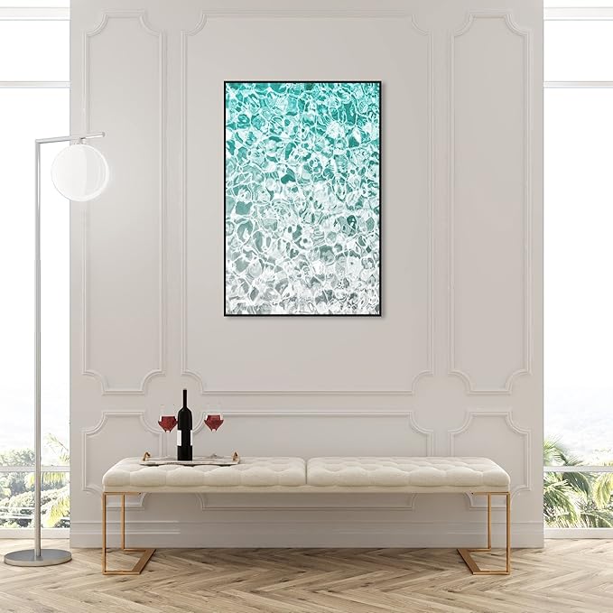 The Oliver Gal Artist Co. Nautical and Coastal Wall Art Framed Canvas Prints 'Clear Aqua Waters' Coastal