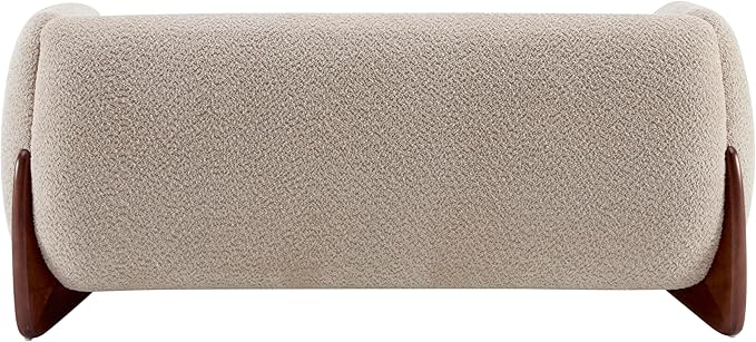Christopher Knight Home Almad 2 Pieces Sofa Couch Set, Cozy 3-Seater Sofa and Loveseat for Living Room, Upholstered Couch Chair, Soft Seating Lounge Sofa with Wood Frame, Boucle Fabric, Almond