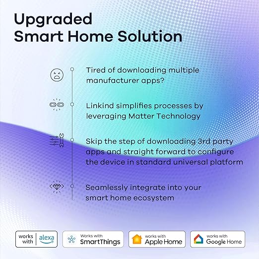 Linkind Matter Samrt Bulb 3 Pack Bundle with Matter Smart Plug 4 Pack