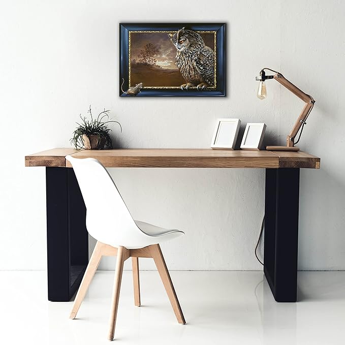 Epic Graffiti 'Eagle Owl And Mouse' by Harro Maass, Canvas Wall Art, 26"x18"