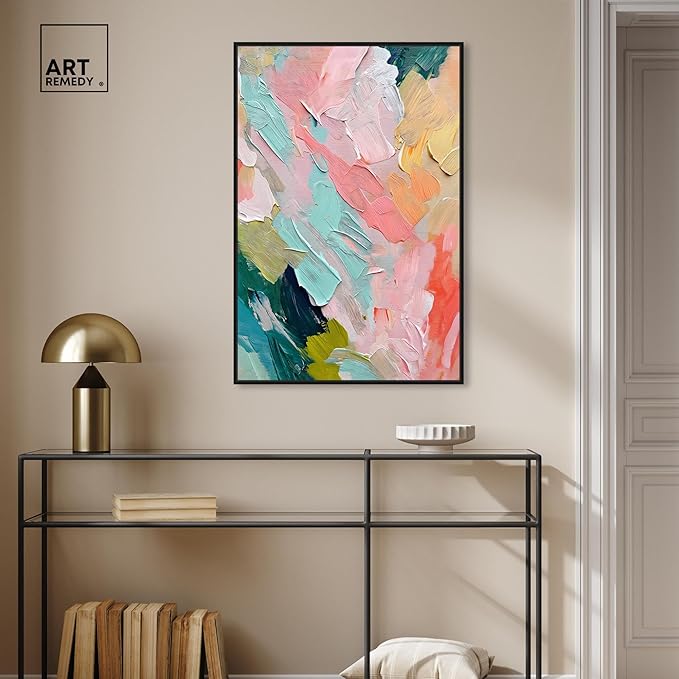 Art Remedy Pastel Layers Canvas Pastel Wall Art, Black Frame, 24" x 36"