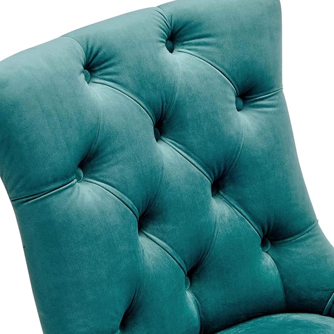 Modway Regent Tufted Performance Velvet Dining Side Chairs - Set of 2, Teal