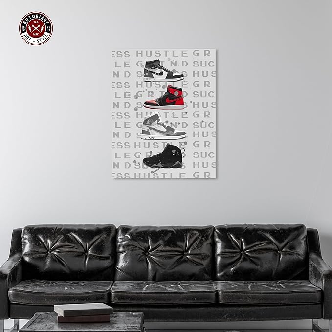 Hype Sneakers Gallery Wrapped Sneaker 1 Piece Canvas Wall Art, 30" x 36", Gallery Wrapped