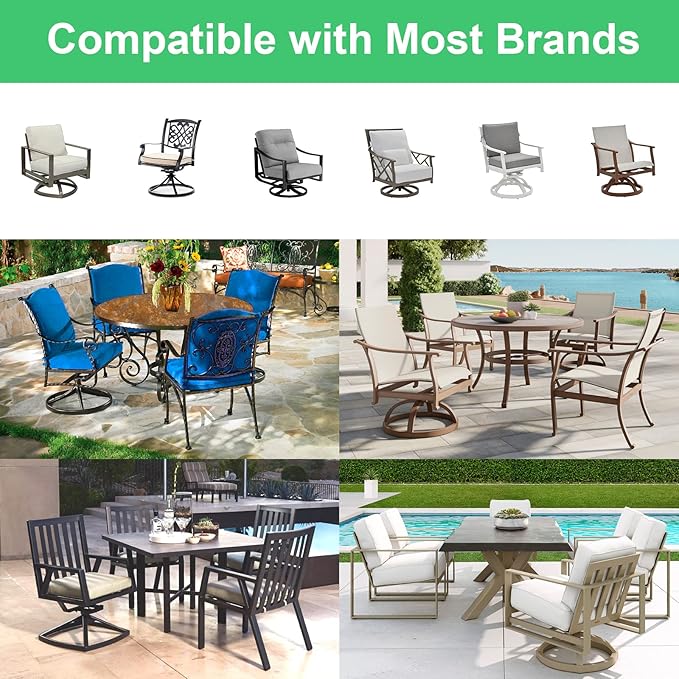 Anwenk 8Pack Patio Rocking Chair Spring Plate Replacement Part Fiberglass Spring Plates Swivel Rocker Chair Lawn Furniture Repair Replacement for Universal Outdoor Patio Furniture, 2.5" x 5"x0.25”
