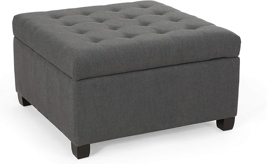 Christopher Knight Home Hedda Tufted Fabric Storage Ottoman