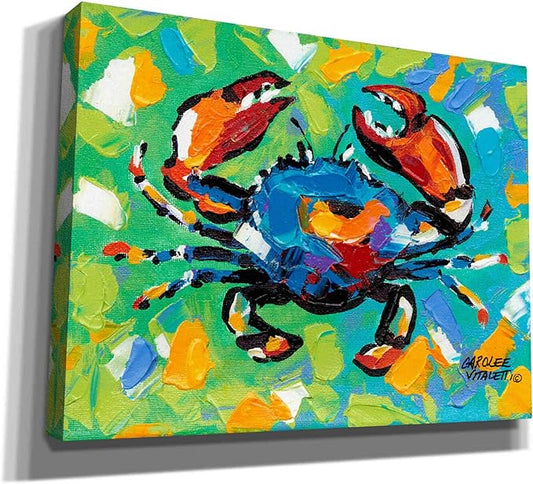 Epic Graffiti 'Seaside Crab II' by Carolee Vitaletti, Canvas Wall Art, 16"x12"