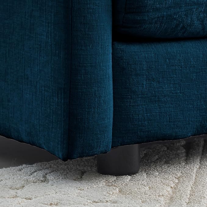 Luxury Modular Sectional Sofa with Ottoman, 111.5" Overstuffed U-Shaped Cloud Sofa, Premium Chenille Fabric Deep Seat Couch, Extra Wide Sectional for Living Room, Apartment & Office | Layer Cushions