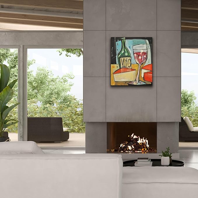 Epic Graffiti 'Red Wine And Cheese' by Tim Nyberg, Canvas Wall Art, 26"x30"